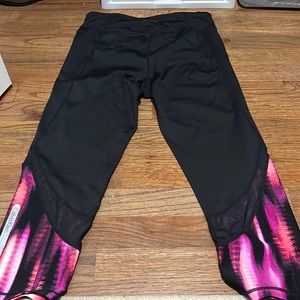 EUC Calvin Klein Performance Black/Purple Workout Leggings
